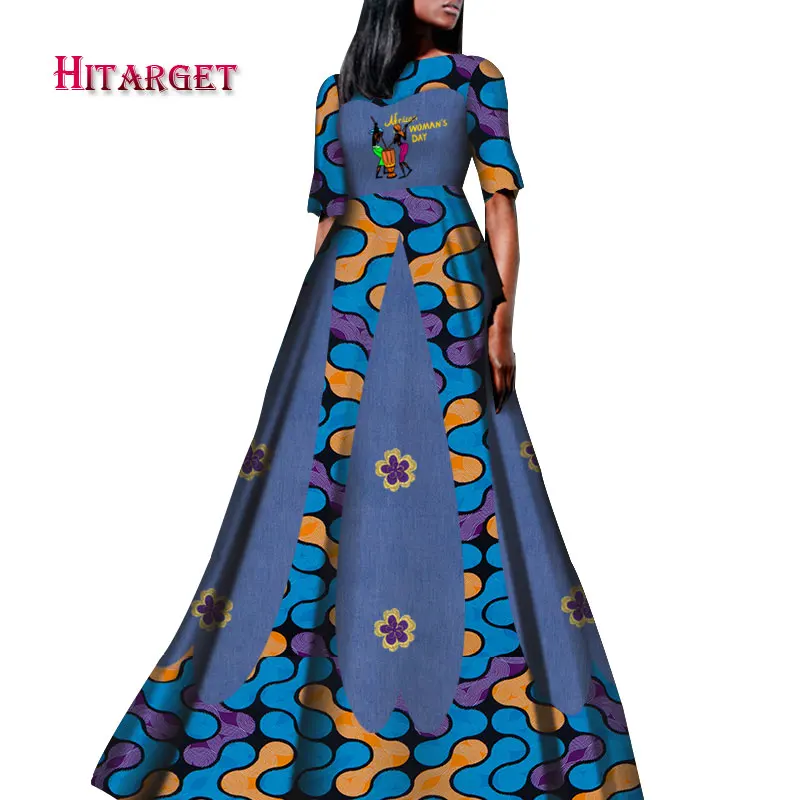 2020 fashion new african dresses for women half sleeve plus size wedding party dress print long maxi dashiki vestidos WY6392