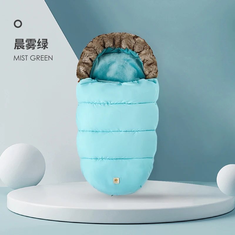 

baby stroller sleeping foot muff. The baby spring and autumn sleeping bag keeps warm and prevents the newborn from jumping.
