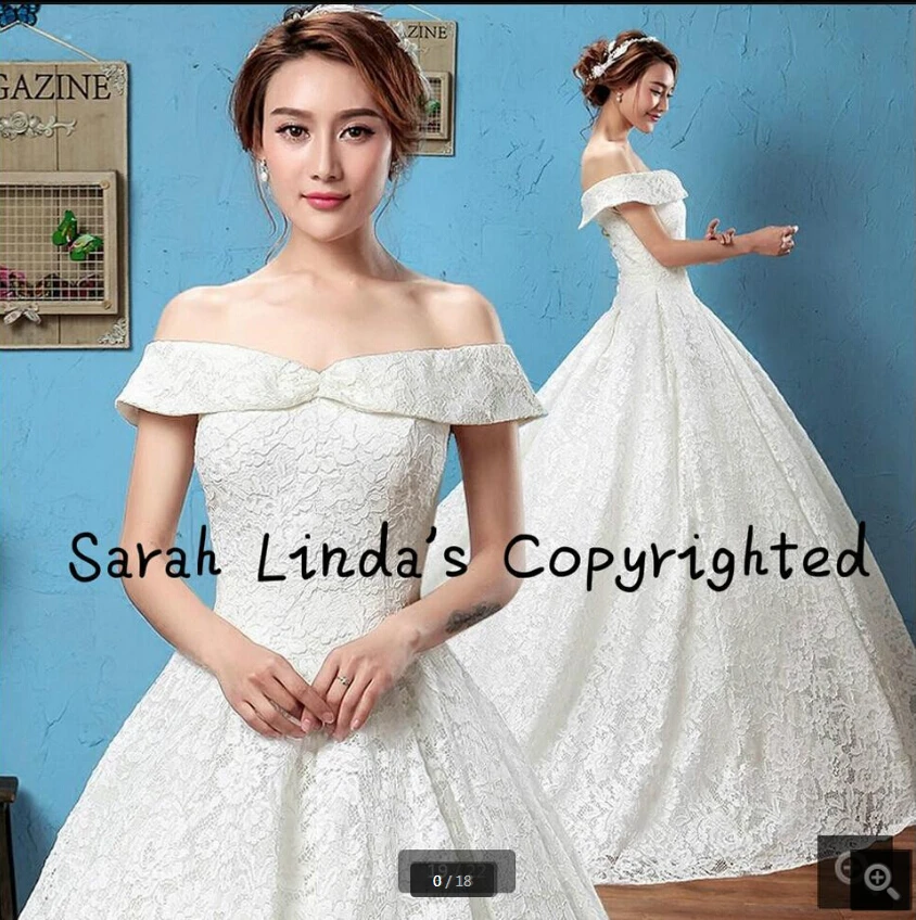 2020 Robe de Mariage белое кружевное бальное платье свадебное с открытыми плечами