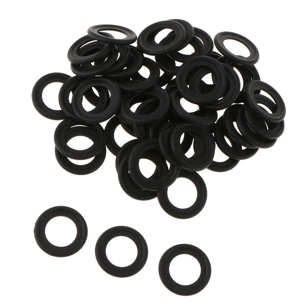 

50Pcs M14 Rubber Oil Drain Plug Crush Washers Gaskets For Ford F5TZ-6734-BA