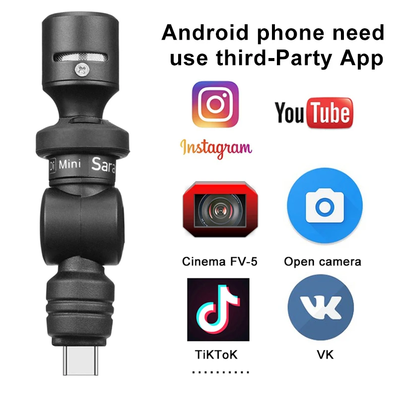Мини-микрофон Saramonic Di UC умный микрофон с интерфейсом Lightning Type C для смартфонов iPhone