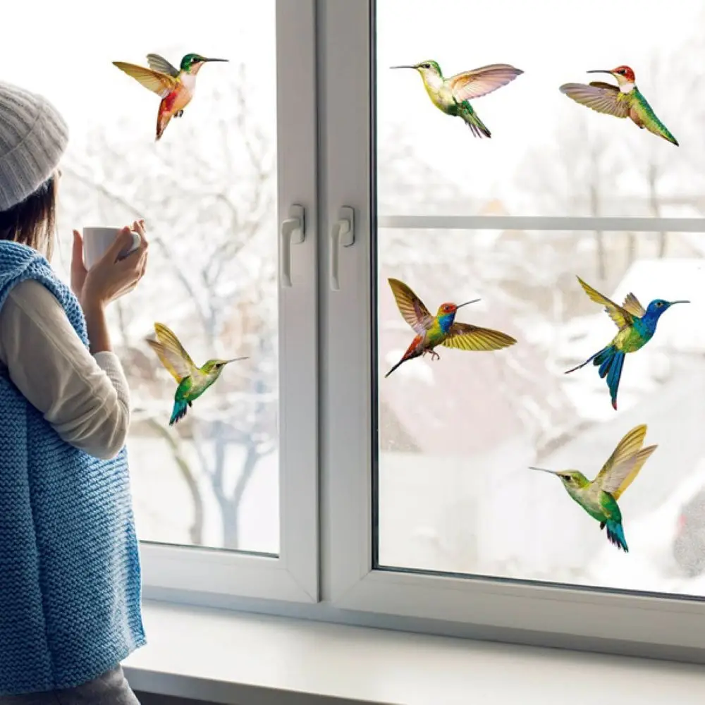 

Large Size Hummingbird Window Sticker To Prevent Birds From Hitting The Window Glass Electrostatic Window Decal Film