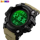 Часы наручные SKMEI мужские с хронографом, спортивные цифровые светодиодные водонепроницаемые с двойным временем
