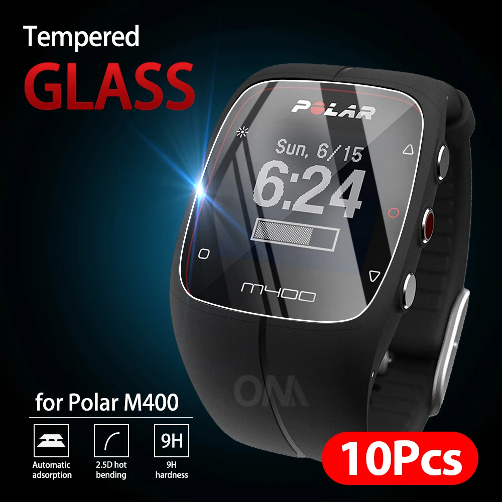 10 шт. 9H Премиум Закаленное стекло для умных часов Polar M400 защитная пленка