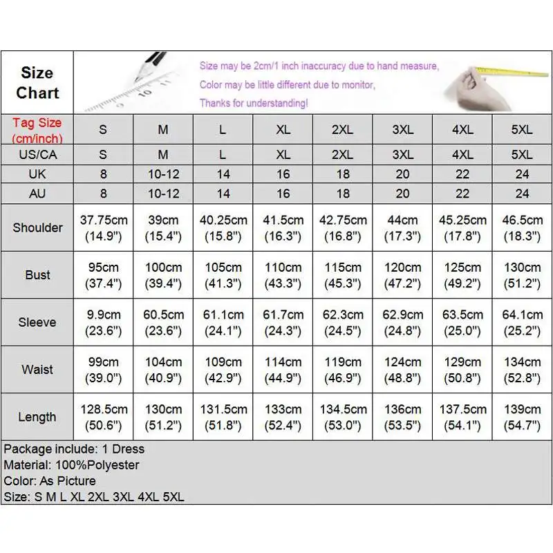 VONDA Plus Size Women Bohemian Maxi Dress Casual Sexy V Neck High Waist Long Sleeve Bohemian Holiday Long Party Vestido 5XL