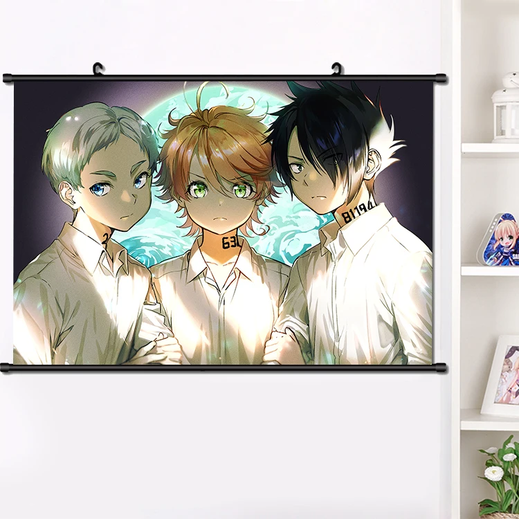 Аниме обещанные Neverland Yakusoku no Neverland Норман Эмма Рей Фил Изабелла настенные подвесные плакаты украшение дома 40*60 см - Цвет: O