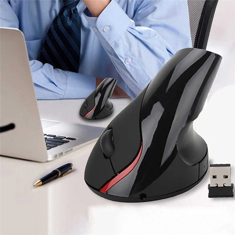 

Ergonomic Wireless 5D 2.4G Vertical Optical Mouse USB Rechargeable Mause 1600DPI Gaming Mice For PC Laptop