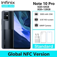 Infinix Note 10 Pro Global Version NFC Helio G95 64MP Camera Support 33W Super Charge 5000 Battery 6.95 Display Smartphone