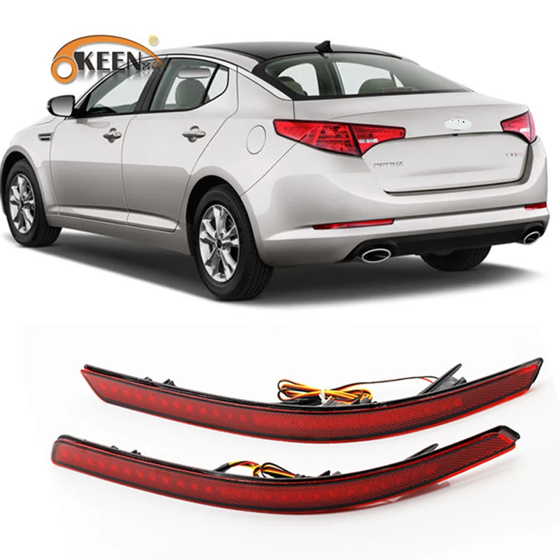 2 шт. для Kia Optima K5 2011 2012 2013 светодиодный задний бампер отражатель Предупреждение
