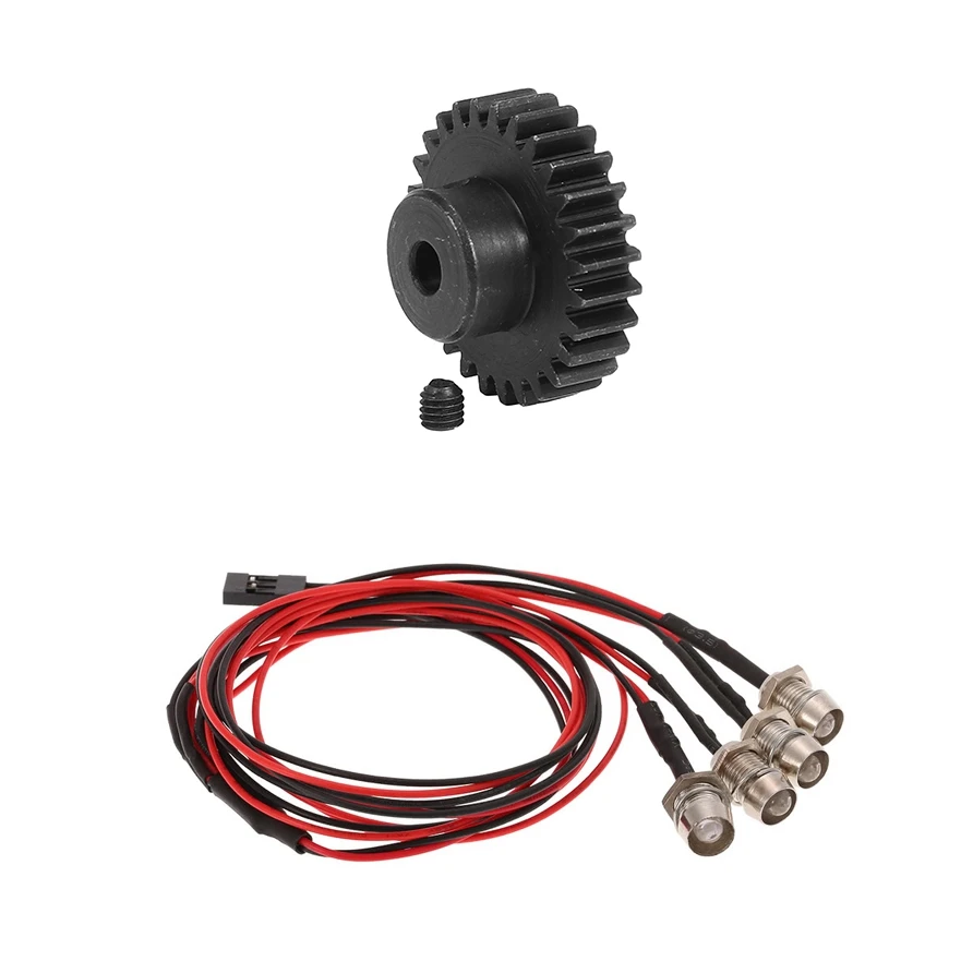 

Комплект из 4 светодиодный ных ламп для Traxxas HSP Redcat RC4WD Tamiya & Metal Motor Pinion Gear 27T для Wltoys A959-B