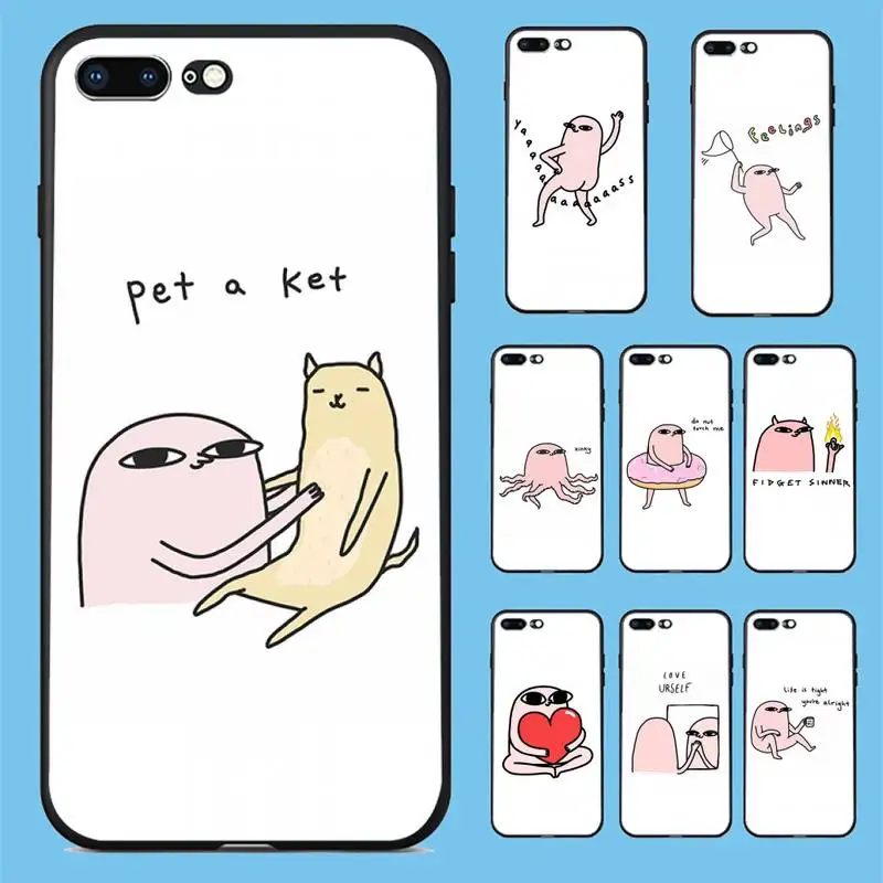 

Pink Cartoon Funny Ketnipz Phone Case For Iphone 11 12 Pro Max X 6 6s 7 8 Plus XS XR 12mini Se 2020 Phone Cases