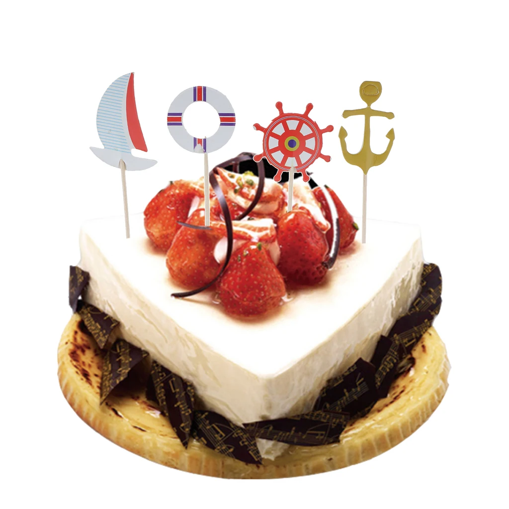 

24Pcs Novelty Cute Cartoon Cupcake Toppers Cake Picks for Birthday Party