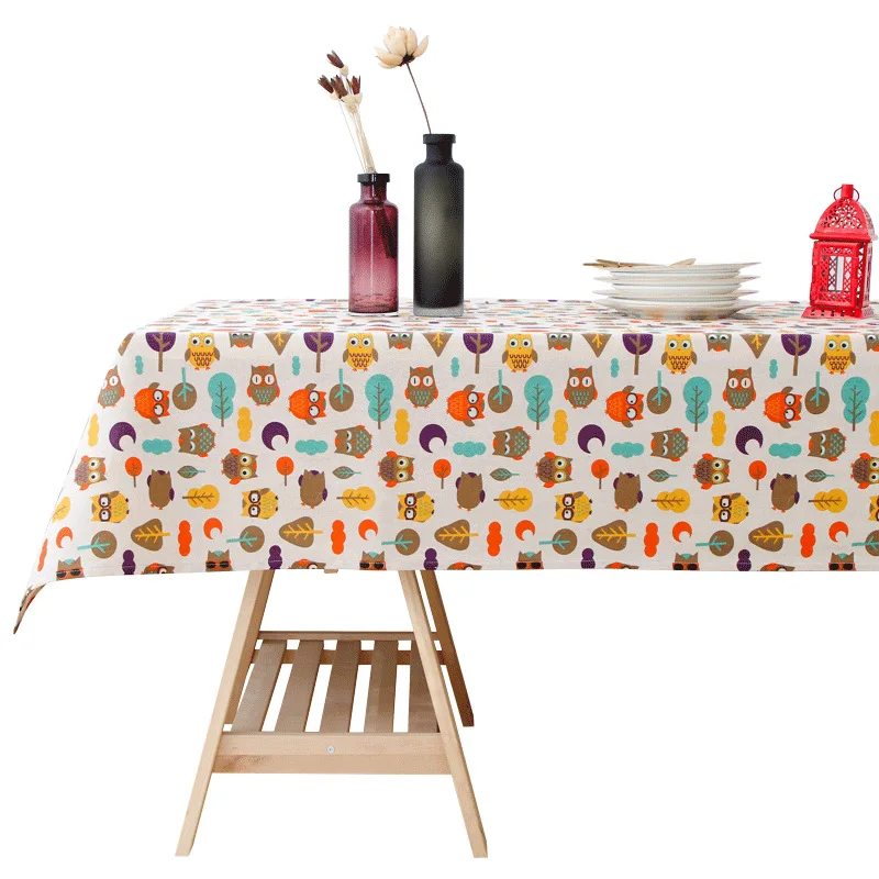 

Cute Cartoon Animal Garden Fabric Cotton Linen Tablecloth Table Cover Table Dining Desk Coffee Table Party Birthday Decoration