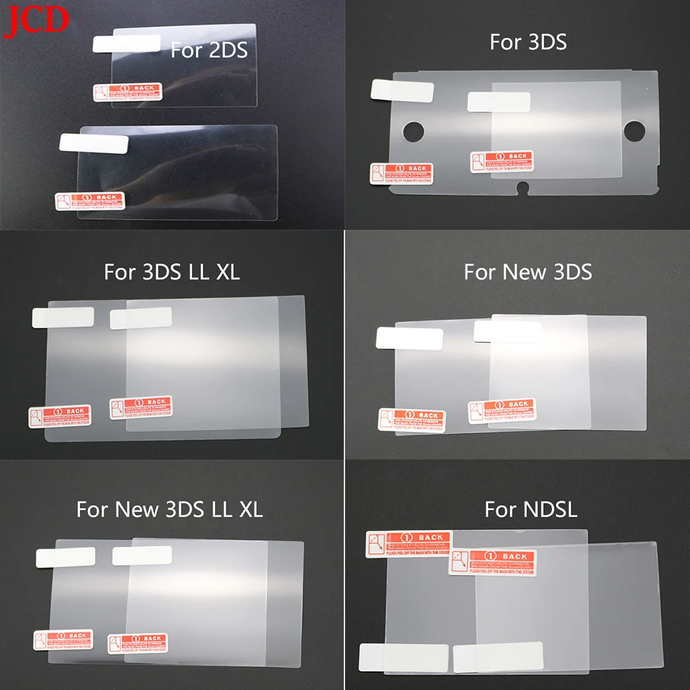 

JCD Top Bottom HD Clear Screen Protective Film Surface Guard Cover for New 3DS XL LL NDSL LCD Transparent Screen Protector Skin