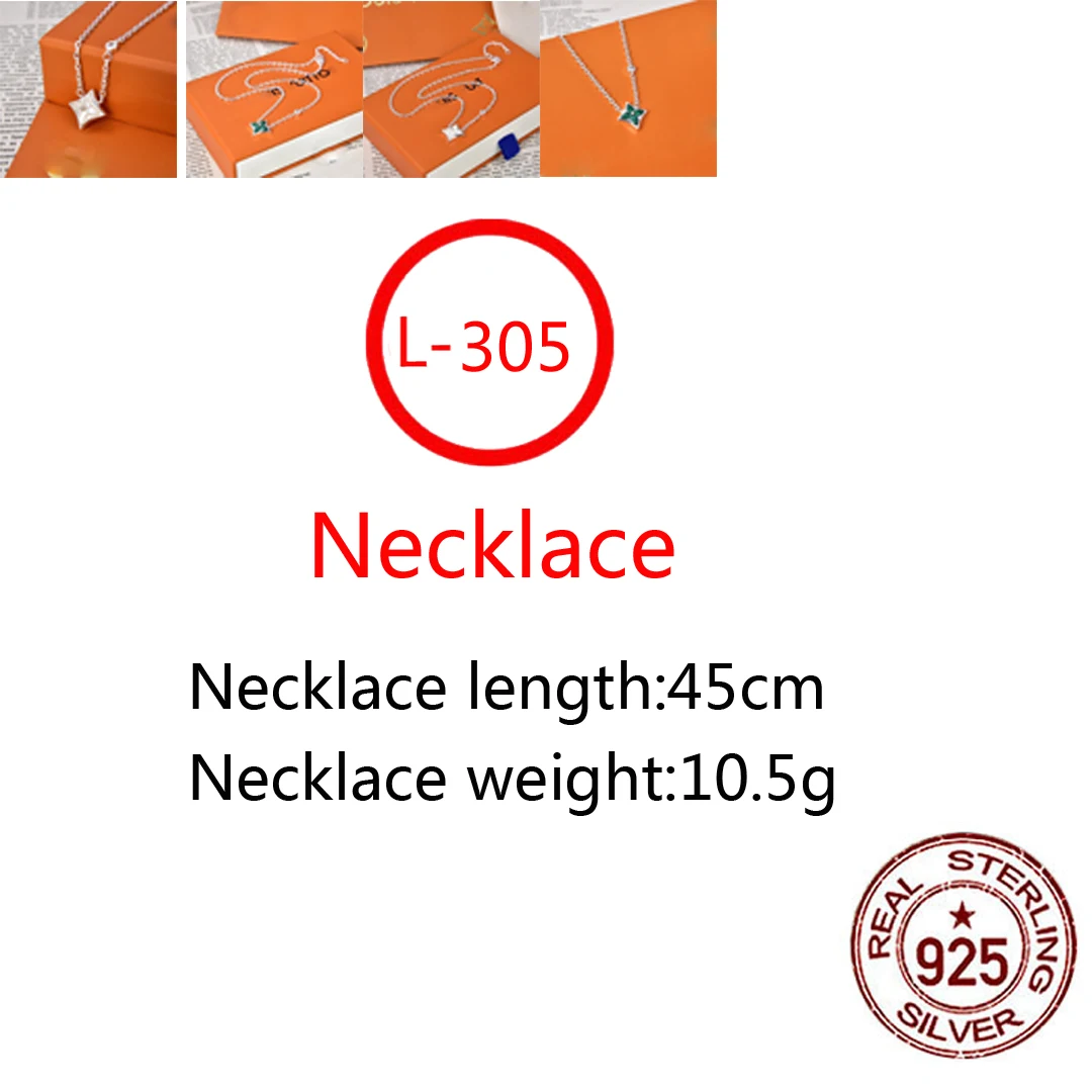 

L305 S925 Sterling Silver Necklace New Brand Couple Pattern Letter Personality Fashion Style Simple Style Gift Hot Sale