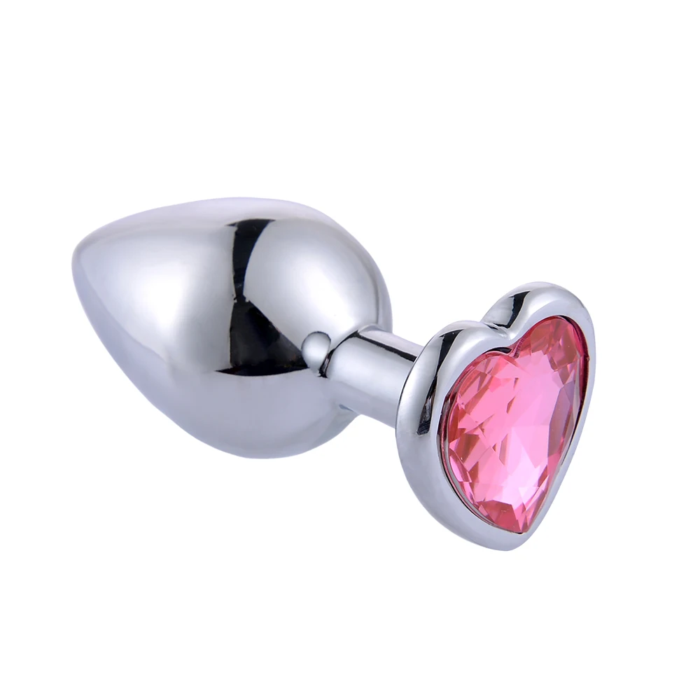 Hot Stainless Steel Anal Beads Crystal Jewelry Heart Butt Plug Stimulator Sex Toys Dildo Gay Porn | Красота и здоровье