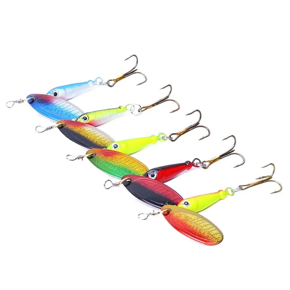 

0.5-1.2m Fishing Lure 1Pcs 5 Colors Artificial Bait Fishing Lure HENGJIA Metal Baits