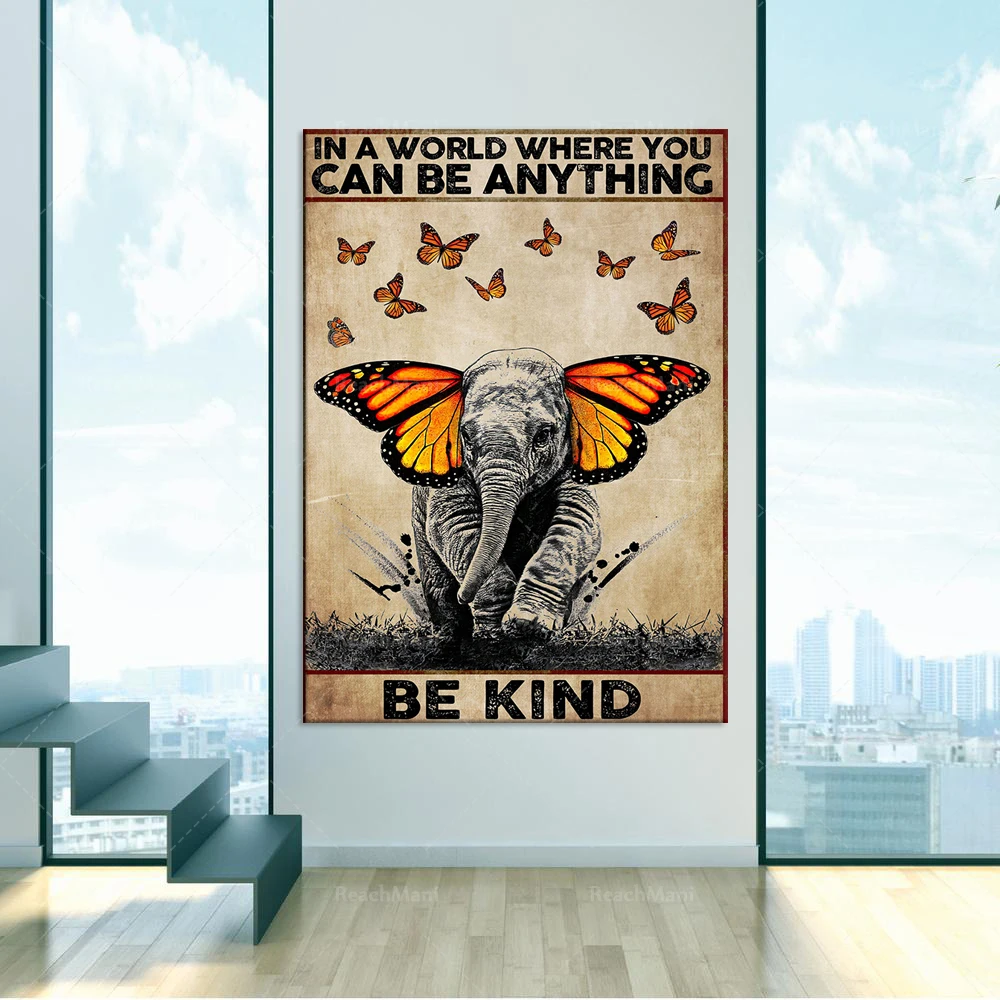 В мире, где вы можете быть чем-то красивым, настенное искусство в спальне, искусство для печати, настенное искусство для детской, настенное искусство для детской, настенное искусство с животными