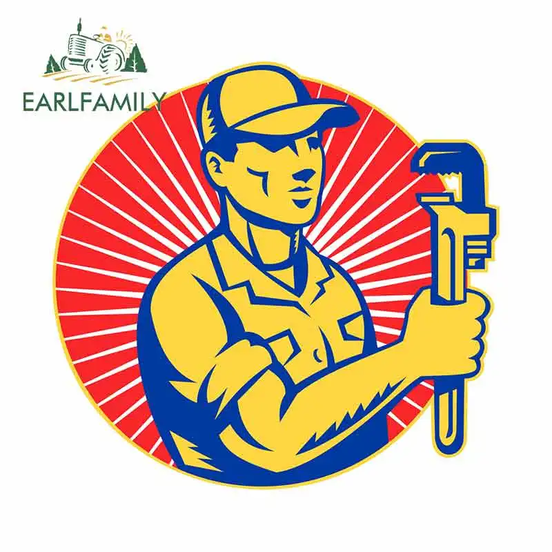 EARLFAMILY 13 см x 12 5 для водопроводчика удерживающего обезьянку тонкая наклейка