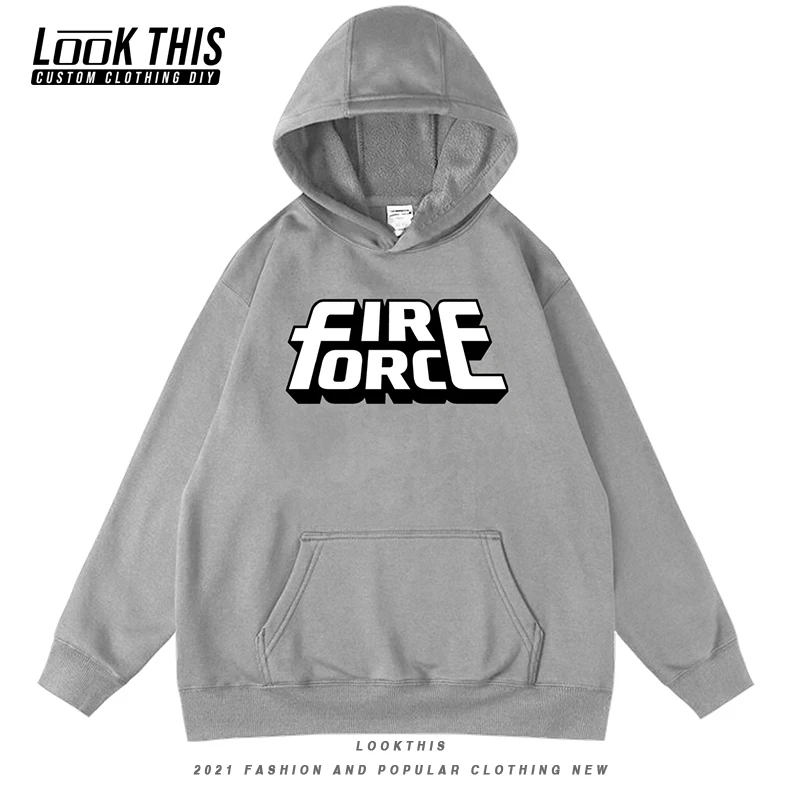 

2021 Manga Fire Force Men's Hoodies Cool Anime Print Autumn Boy Unisex Oversized Hoodie Fleece Sweatshirts Mens Pullover Tops