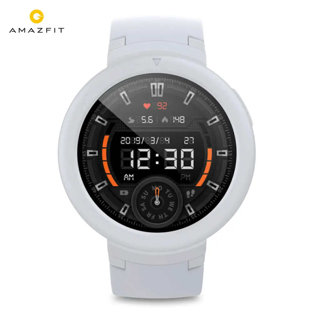 Глобальная версия Huami AMAZFIT Verge Lite Смарт-часы gps Смарт-часы IP68 AMOLED экран сердечного ритма Смарт-часы спортивные водонепроницаемые - Color: White Universal