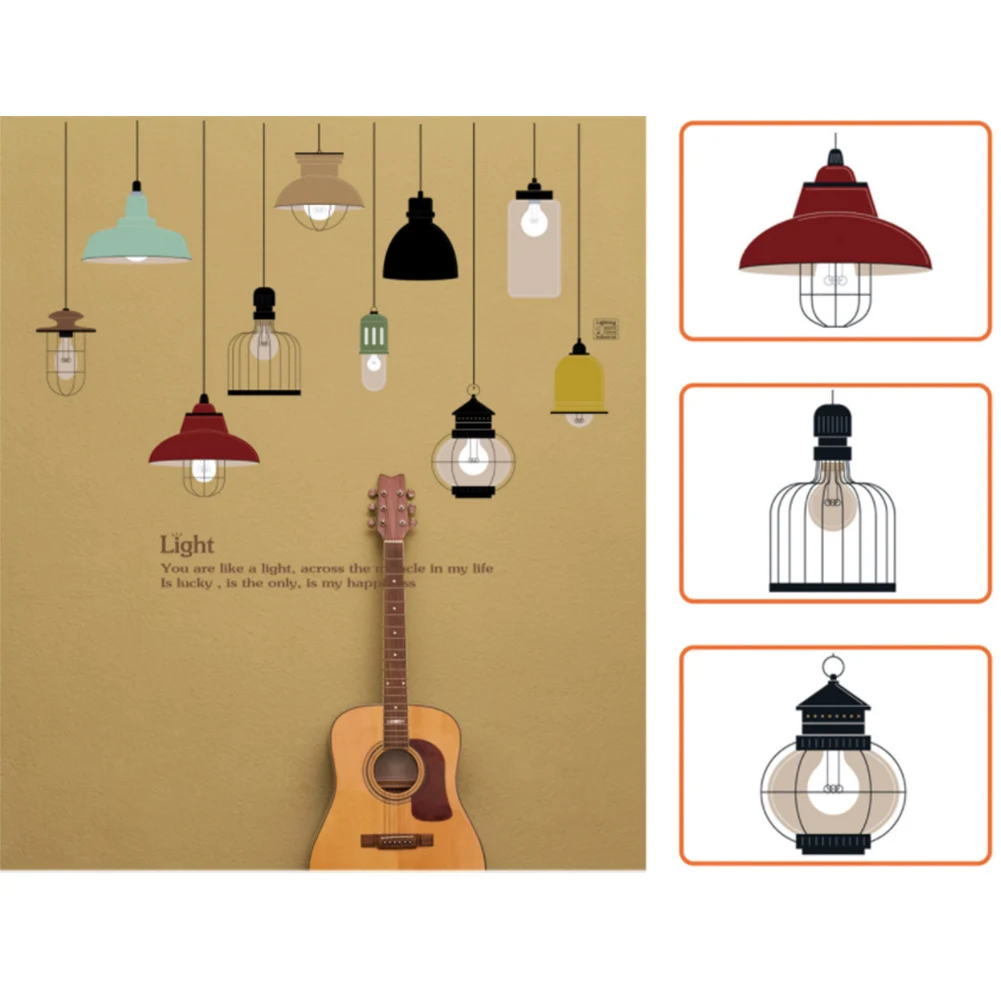 

Chandelier Decal Pendant Lamp DIY Stickers Wall Sticker Wall Vinyl Home Decor For Living Room Sofa Background Decoration