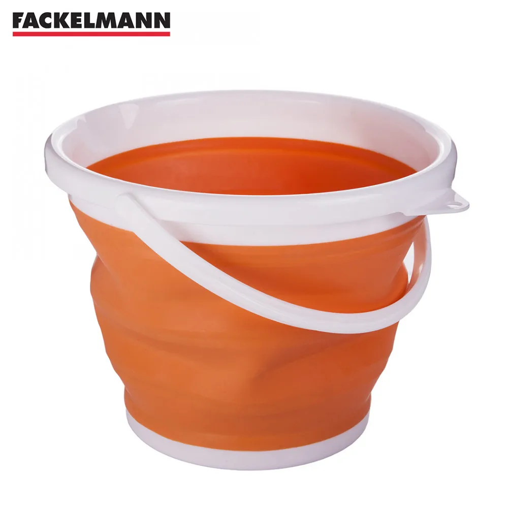 Buckets FACKELMANN 75101 Kitchen Home Garden Household Cleaning Merchandises Tools Accessories JV Julua VYSOTSKAYA silicone bucket folding round