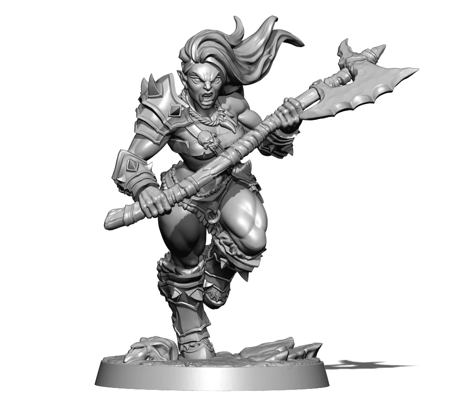 

1/32 56mm Resin Model Orc Female Warrior 3D Printing Figure Unpaint No Color RW-084