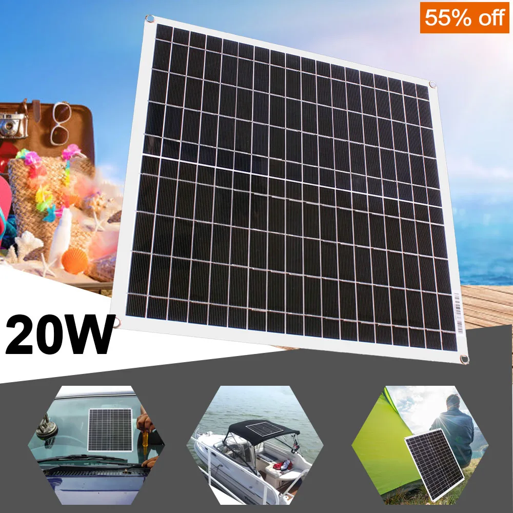 Горячая Распродажа 20w 18v Высокоэффективная солнечная панель DIY модуль зарядное