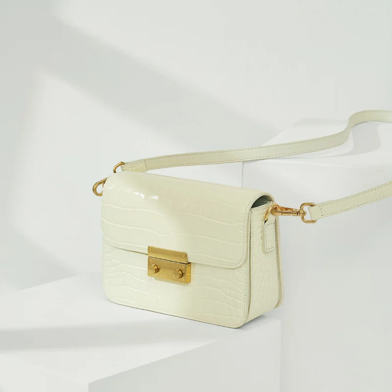 

Новая женская сумка через плечо из воловьей кожи, роскошная маленькая квадратная сумка из натуральной кожи с изысканным замком Tofu Bun