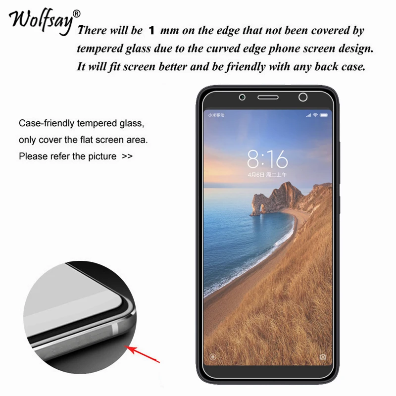2 uds vidrio para Xiaomi Redmi 7A 8A 8 7 6 Protector de pantalla de vidrio templado para Xiaomi Redmi 7A pel&iacute;cula de cristal Phoen para Xiaomi Redmi 7A-1