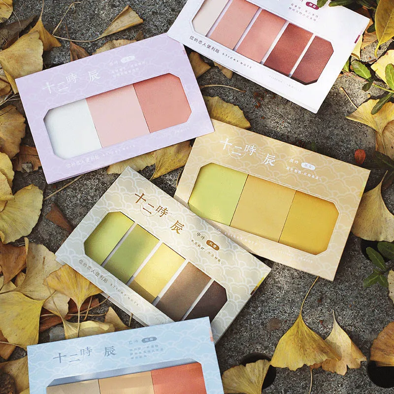 Каваи градиент Липкие заметки милые красочные блокноты Написание наклейки для