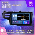 Android 10 для Honda Jazz 3 2015-2020 Fit 3 GP GK 2013-2020 ручной автомобильный радиоприемник мультимедийный видеоплеер навигация GPS no 2din