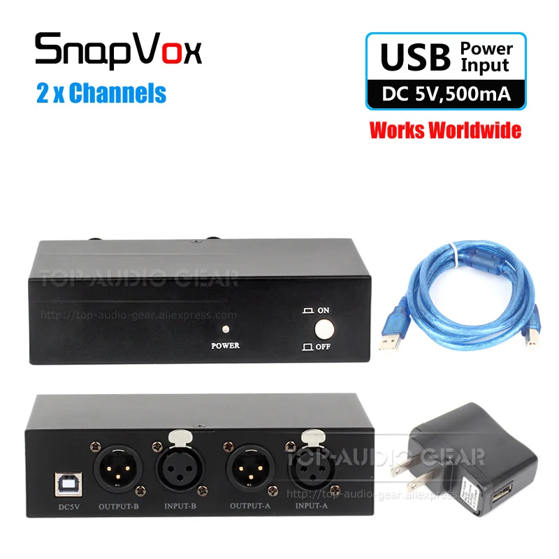 Двухканальный конденсаторный микрофон постоянного тока 48 В 2 канала питание для