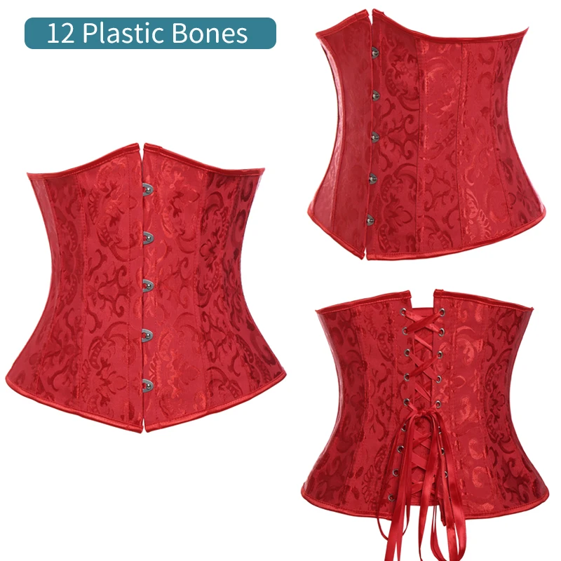 12 Plastic Bones 7 Miss Moly Готический корсет под грудь, сексуальный корсет и Талия, бюстье, топ для тренировок, Корректирующее белье, пояс размера плюс, нижнее белье, корсетные S-6XL - Цвет: 12 Plastic Bones 7