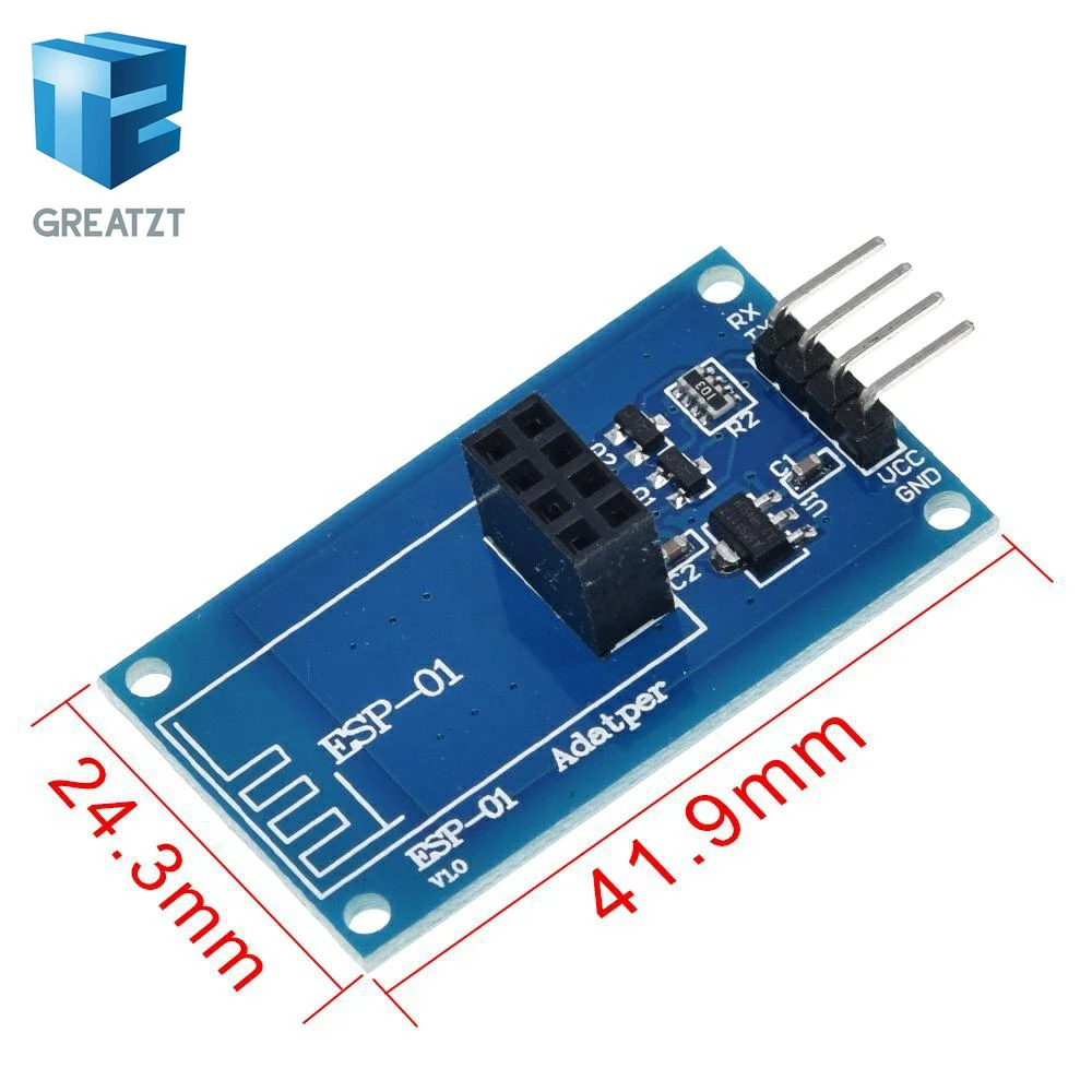 GREATZT ESP8266 ESP-01 серийныйl wi-fi Беспроводной модуль адаптера 3 V 5V Esp01 коммутационная