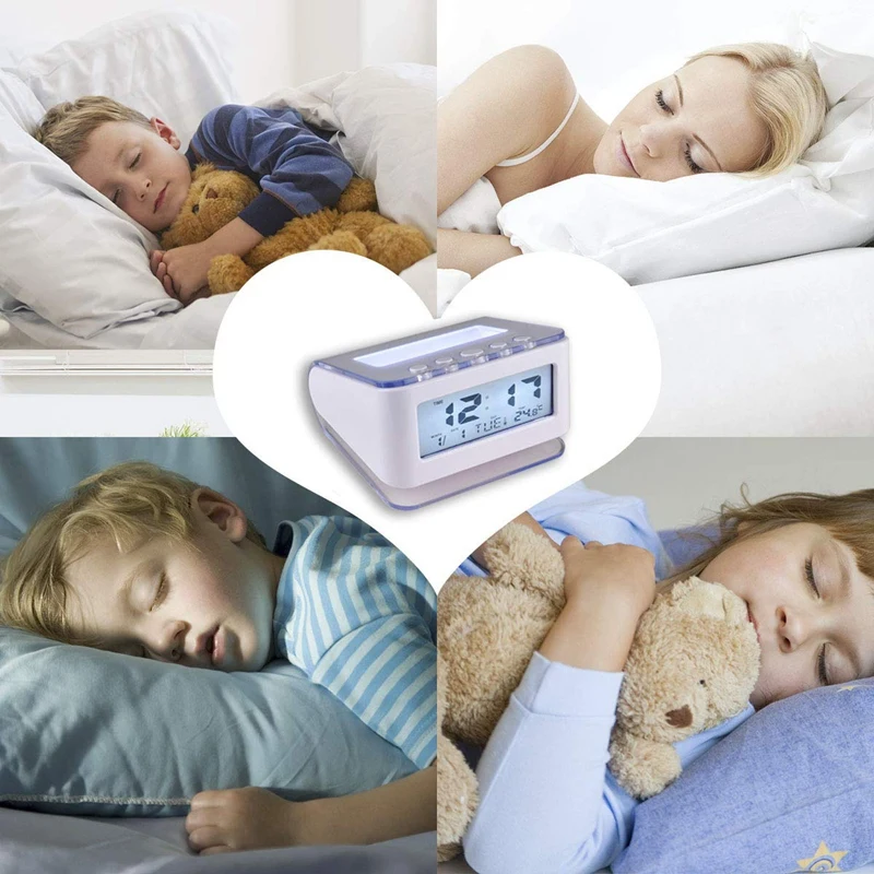 New-Battery Digital Alarm Clock Bedrooms-Battery Operated Electric Clocks Small Smart Large Numbers Simple Setup Wit | Дом и сад