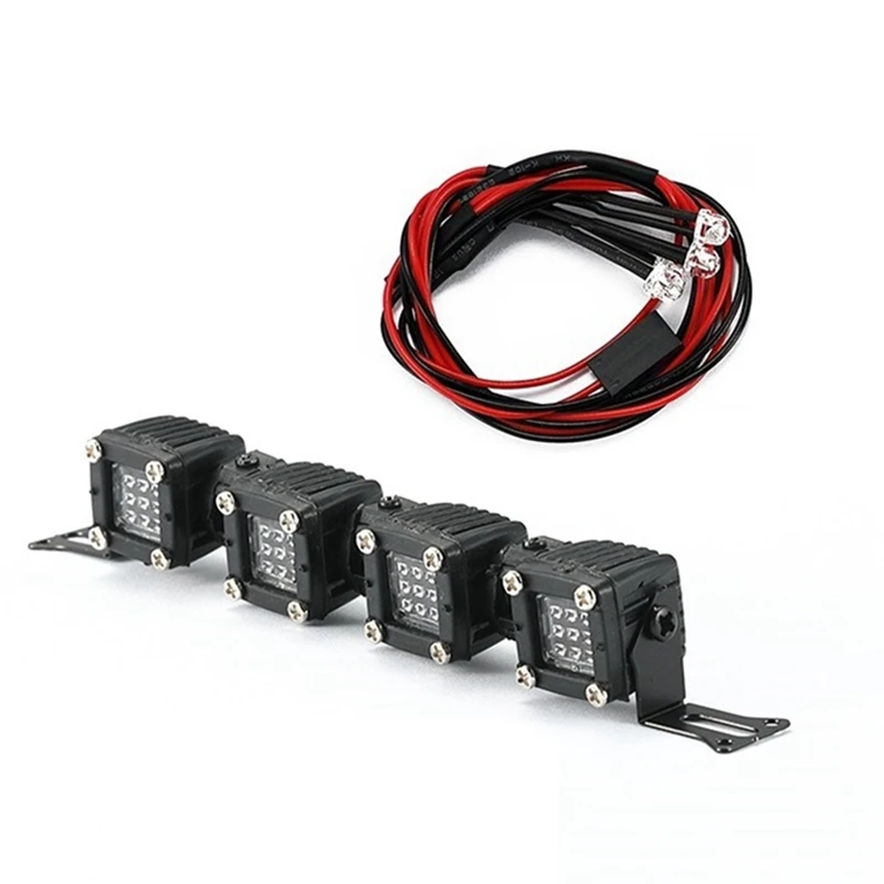 

LED Lamp Roof Light Bar Spotlight Searchlight for 1/8 1/10 RC Crawler Car Axial SCX10 Traxxas TRX-4 Upgrade Parts