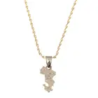 Карта территориальной коллекции Подвески Mayotte ожерелье Mayotte для женщин золотой цвет французские украшения