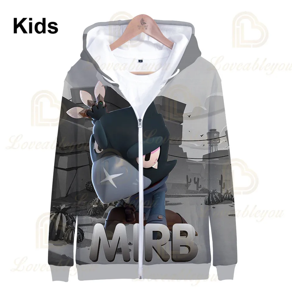 

EI Primo and Star, 2021 Boys Girls Shoot Children's Crow Game 3D Hoodie Clothing Sweatshirts Women Kids Leon Tops