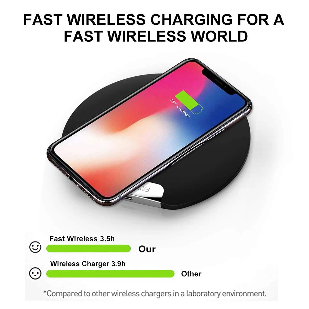 Беспроводное зарядное устройство DCAE Qi 10 Вт быстрая зарядка для iPhone XS XR X 8 11 Samsung S10