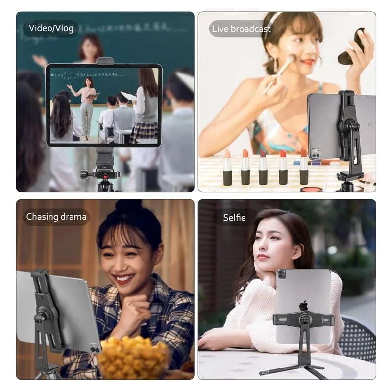 ulanzi st 20 rotation tablet phone mount horizontally vertically universal tablet stand clamp holder for ipad pro iphone 13 12 free global shipping