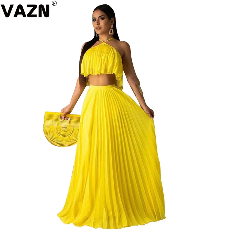 Элегантный товар 2019 летний сексуальный женский комплект из 2 цветов с длинным