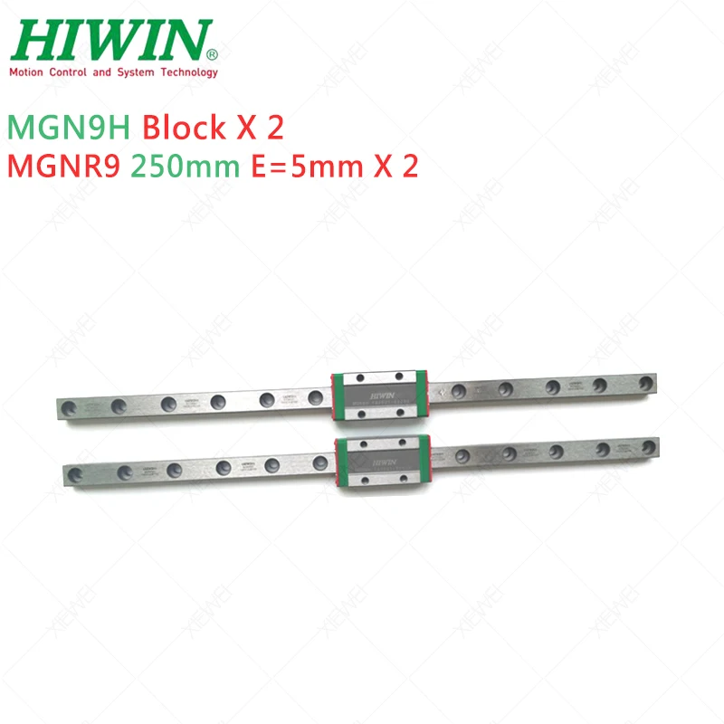 Бесплатная доставка рельсы из нержавеющей стали HIWIN 2 шт. MGN9 250 мм 1 350 с 3 каретками