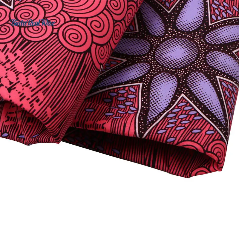 Настоящий воск Анкара ткань Настоящая Африканская с восковой печатью Ткань 6