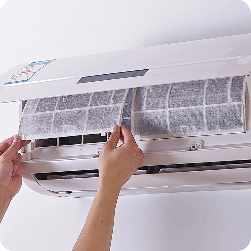 

2-10Pcs Air Conditioner Filter Paper Cleaning Purification Air Conditioner Parts Anti-dust Cuttable Net Air Purifier Dust Filter