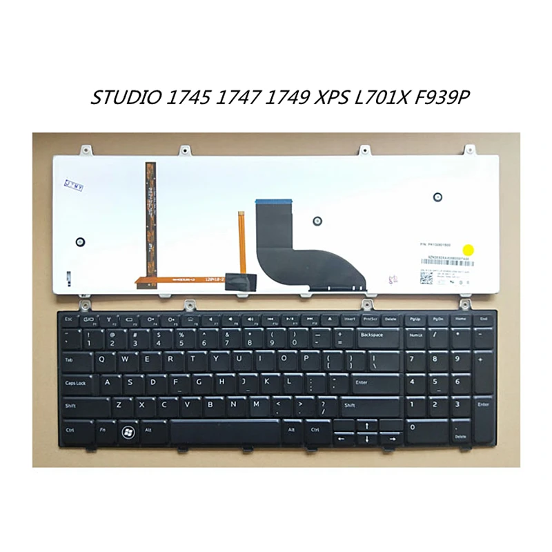 Новая английская раскладка клавиатуры Замена для Dell STUDIO 1745 1747 1749 XPS L701X F939P |
