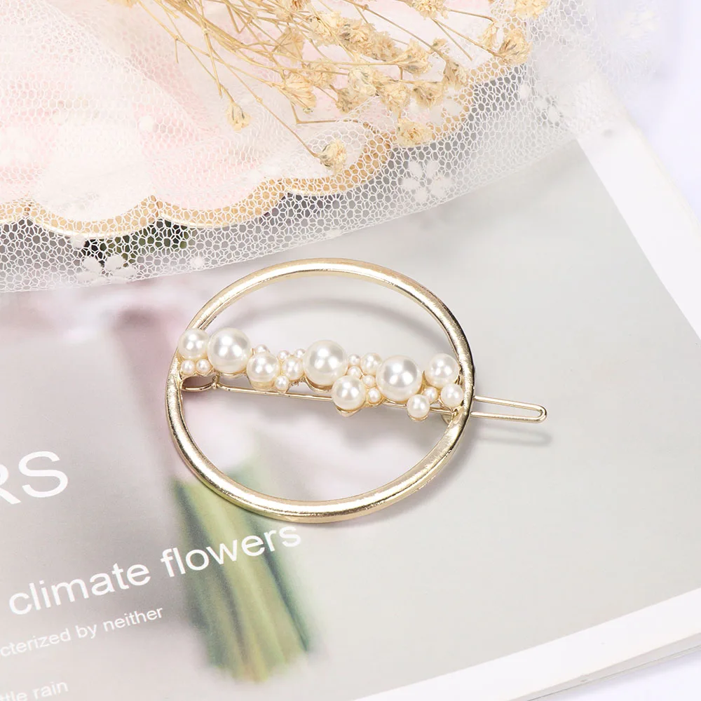 Модная Геометрическая булавка с имитацией жемчуга сплав простая Звезда Луна