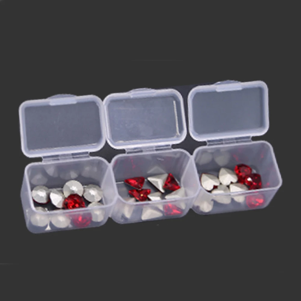 Горячая 56 сетки Прозрачный чехол для хранения ногтей ящик ювелирных