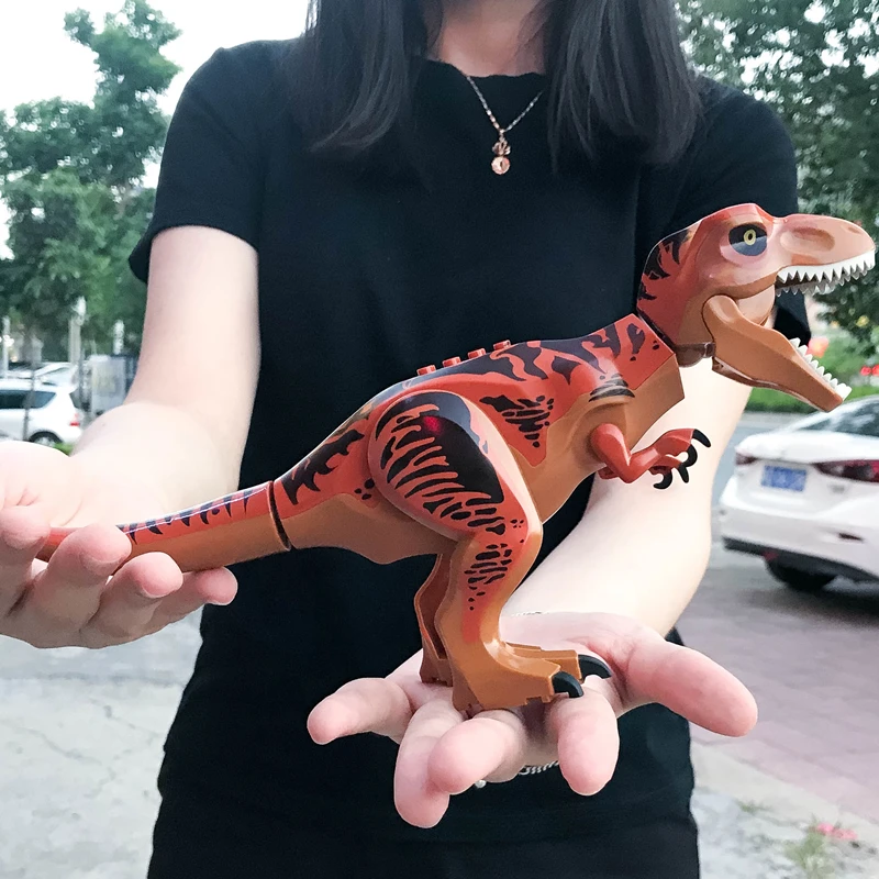 Строительные блоки с еще 20 большими динозаврами MOC, Парк Юрского периода, мир динозавров для детей, игрушки для мальчиков, совместимый город, технические блоки, динозавр - изображение